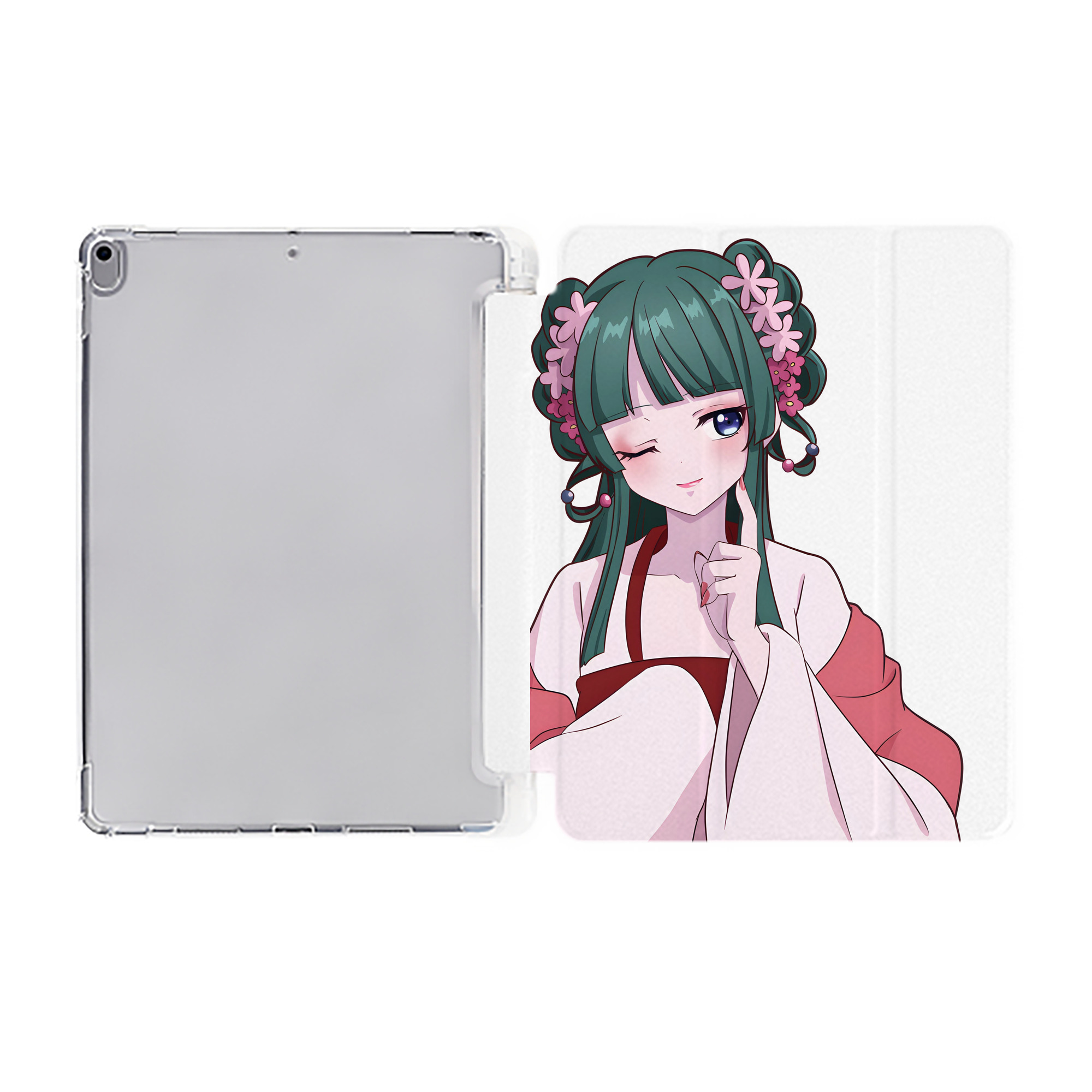 （画像用） 薬屋のひとりごと The Apothecary Diaries IPad ケース ペン収納付き 三つ折りスタンド PUレザー×シリコン 対応機種9.5/10.5/10.9インチ